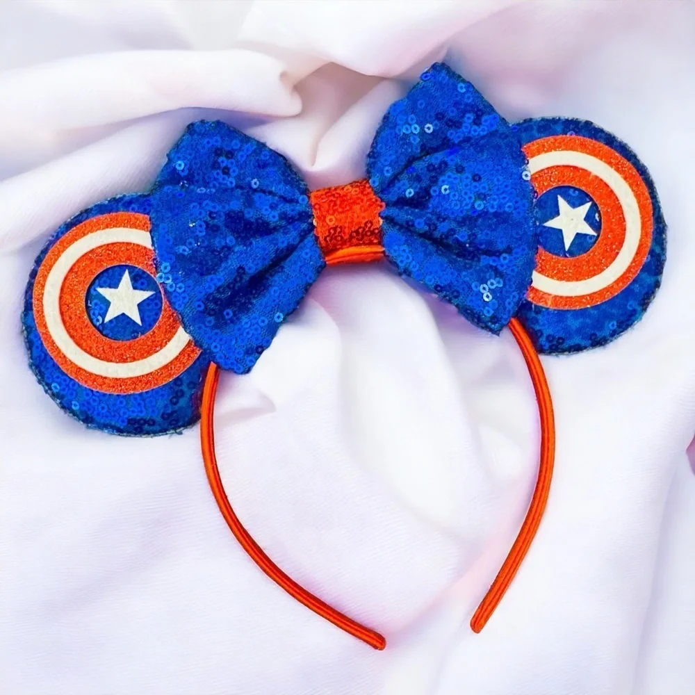 NOT FOR SALE - Captain America Inspired Mouse Ears, Disney Headband, Superhero